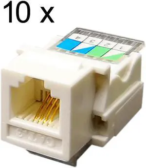 10 units -Keystone Wall Jack,Phone Wallplug,RJ11 Voice Module,Cat3 Telephone Module Keystone
