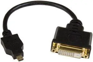 StarTech.com HDDDVIMF8IN Micro HDMI to DVI-D Adapter M/F - 8in