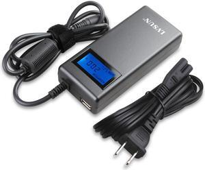 Lvsun 90w Universal Laptop AC Power Adapter Charger Power Supply & 1 USB Port with 8 Pcs DC Tips Fit for Samsung, Dell, Apple, IBM, HP, COMPAQ, PANSONIC, Etc