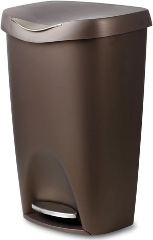 Umbra 084200-125 Brim 13-Gallon Step Waste Can, Bronze Umbra 084200-125 Brim 13-Gallon Step Waste Can, Bronze