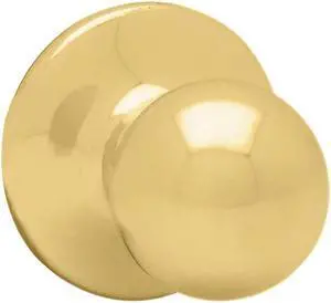 Kwikset Polo Polished Brass Hall & Closet Door Knob 200P 3 CP V1