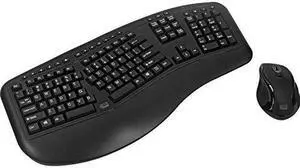 Adesso Tru-Form 1500 Wireless Ergonomic Keyboard and Laser Mouse for Win 8/7/Vista/XP/2000 (WKB-1500GB)
