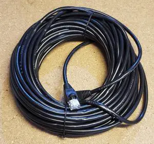 20x 50ft Cat5e Ethernet Network LAN Patch Cables - Black - 50 Feet - 20 Pack