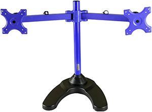 MonMount Dual LCD Freestanding Monitor Stand Up to 24-Inch, Blue (LCD-6460BL)