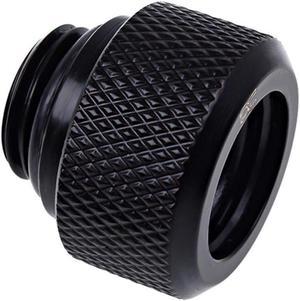 Alphacool Eiszapfen G1/4" HardTube Compression Fitting for Plexi (Acrylic) / Brass Hard Tubes, 13mm OD, Deep Black, 6-pack