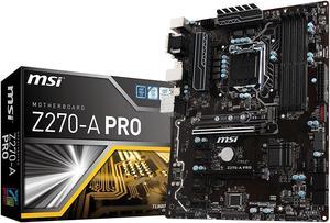 MSI PRO Z270-A PRO LGA 1151 Intel Z270 SATA 6Gb/s USB 3.1 ATX Motherboards - Intel