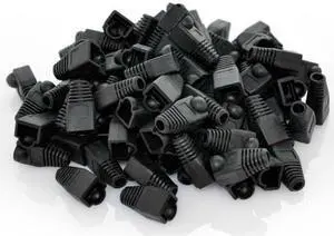 50-pack RJ45 Cable Boots for Ethernet Plugs - 50 pieces - Black Color