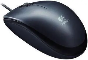 Logitech 910-001601 M100 Optical Wired Mouse - USB - Black