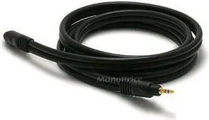 Monoprice 105587 6-Feet Premium Stereo Male to Stereo Female 22AWG Extension Cable - Black