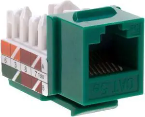 BattleBorn GC-KEY45-90GRN - Cat5 / 5e Keystone Jack - 110 Punch Type (Green)