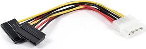 Monoprice 108800 6-Inch SATA Serial ATA Splitter Power Cable 1 x 5.25 to Two 2 15-Pin SATA Power Connector