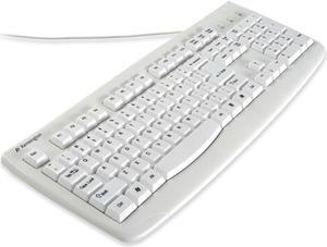 Kensington K64406US Washable USB Keyboard with Antimicrobial Protection, White