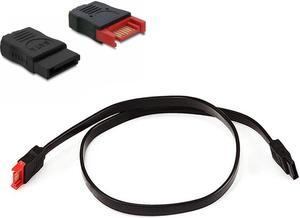 18-Inch SATA Extension Cable - Black - Serial ATA - Male to Female - 1.5 Feet