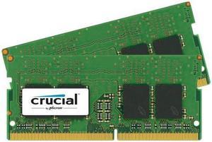 Crucial - DDR4 - 8 GB: 2 x 4 GB - SO-DIMM 260-pin - 2400 MHz / PC4-19200 - CL17 - 1.2 V - unbuffered - non-ECC