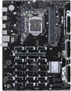 ASUS B250 MINING EXPERT LGA1151 DDR4 B250 ATX Motherboard Cryptocurrency Mining (BTC) with 19 PCIe Slots and USB 3.1