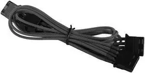 Black LP4 to 3 x LP4 4-pin Cable Cord Premium Braided Adapter PC Computer