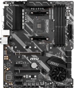 MSI X570-A PRO ATX Motherboard (AMD AM4, DDR4, PCIe 4.0, M.2, HDMI,