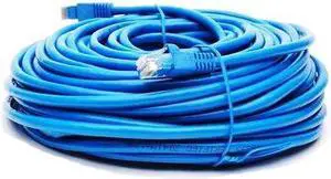 BattleBorn 200ft CAT6 RJ45 Ethernet Network LAN Cable - Gigabit - 200 Feet Blue