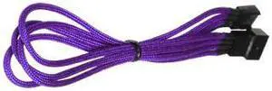 Battleborn Purple Sleeved 12 inch 4-pin TX4 PWM Fan Power Extension Cable Female to Male