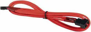 Battleborn Red Sleeved 12 inch 4-pin TX4 PWM Fan Power Extension Cable Female/Male