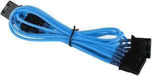 4-pin to 3x 4-pin Splitter - Premium Braided - Blue Color