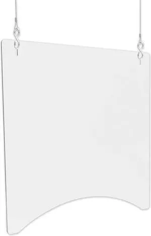 deflecto Hanging Barrier, 23.75x23.75, Polycarbonate, CL PBCHPC2424