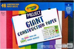 Crayola Project Giant Construction Paper, Assorted Colors, 48/Pack 99-0078
