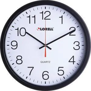 Lorell 12-1/2" Slimline Wall Clock - Analog - Quartz