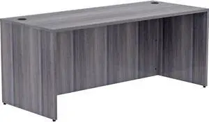 Lorell Desk Shell Rectangular 72"x30"x29-1/2" Weathered Charcoal 69551 Lorell Desk Shell Rectangular 72"x30"x29-1/2" Weathered Charcoal 69551