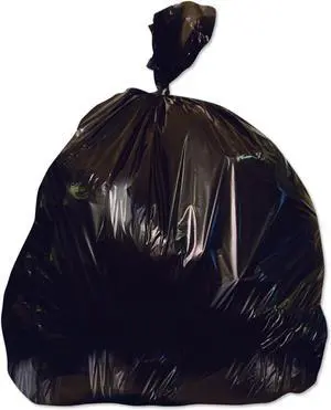 Low-Density Repro Can Liner 56 gal 1.35 mil 46 x 50 Black 20/Roll 5 Rolls/Carton X9250SKR01