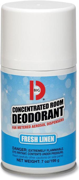 Big D Industries Metered Concentrated Room Deodorant Fresh Linen Scent 7 oz Aerosol 472