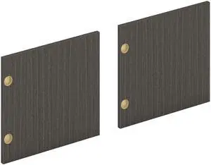 HON Mod 16" Doors for Desk Hutch Slate Teak LDR66LMLS1