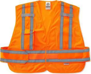 Ergodyne GloWear 8244 Expandable Public Safety Vest Orange Medium/Large 21360