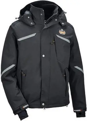 Ergodyne 41115 N-Ferno 6466 Thermal Jacket with 500D Nylon Shell - X-Large, - Black