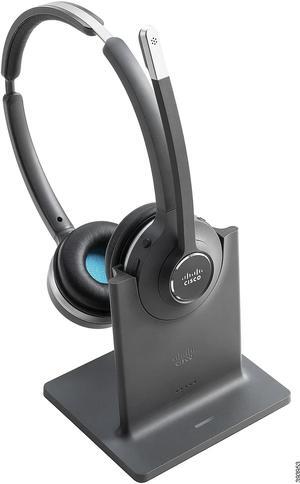 Cisco 562 Headset, Stereo - Wireless - DECT 6.0 - 300 ft48 kHz - Over-the-head - Binaural - Supra-aural - Uni-directional, Electret, Condenser Microphone - Black