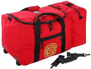 Ergodyne 13205 Arsenal 5005W Wheeled Fire + Rescue Gear Bag - 14 x 31 x 14 - Red