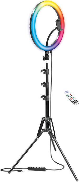 Bower 12"" RGB Selfie Ring Light Studio Kit with Wireless Remote Control and