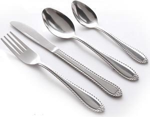 Megagoods Gibson Home 93592150M New Wilmington 80053-24 Stainless Steel Flatware