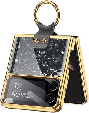 SaharaCase Marble with Ring Case for Samsung Galaxy Z Flip4 Black (CP00295)