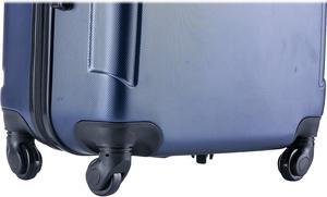 InUSA Pilot Medium Plastic 4-Wheel Spinner Luggage Blue (IUPIL00M-BLU)