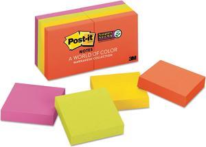 Post-it Notes Super Sticky Meeting Notes in Rio de Janeiro Colors Lined 8 x 6 45-Sheet 4/Pack 6845SSPL