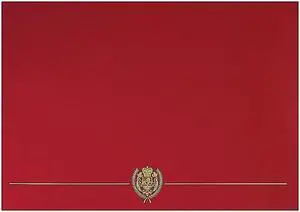 Great Papers Classic Crest 9.38"W x 12"L Certificate Covers Red 903031S