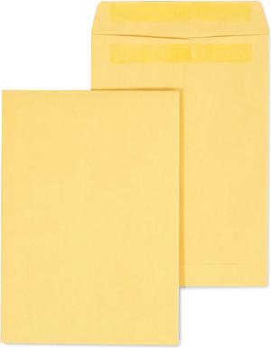 Staples Kraft Self-Sealing Catalog Envelopes 7-1/2" x 10-1/2" Brown 100/BX 534792