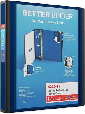 Staples 1 1/2" 3-Ring Better Binder Blue (13400) 648825