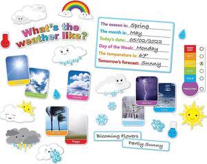 Ashley Productions Smart Poly Weather Mini Bulletin Board Set 30 Pieces