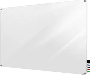 Ghent Harmony 3'H x 4'W Glass Whiteboard with Radius Corners White (HMYRN34WH)