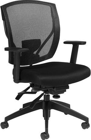 Global Offices To Go Mesh Multi-Function Task Chair with Arms Black (OTG2803B)
