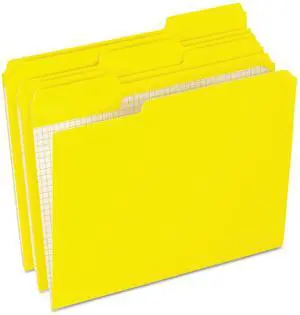 Pendaflex Reinforced Top Tab File Folders 1/3 Cut Letter Yellow 100/Box R15213YEL Pendaflex Reinforced Top Tab File Folders 1/3 Cut Letter Yellow 100/Box R15213YEL
