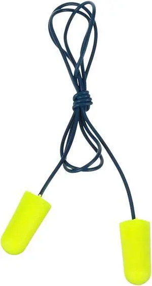 3M E-A-Rsoft Metal Detectable Soft Foam Earplugs Corded 32 NRR Poly Bag 200 Pairs/Box 3114106