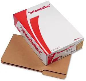 Pendaflex Two-Ply Dark Kraft File Folders 1/3 Cut Top Tab Legal Brown 100/Box RK15313